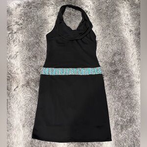 Vintage Beaded Y2K Cache Halter dress